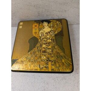 Hand-Painted Russian Lacquer Box – Klimt “Portrait of Adele Bloch-Bauer I”